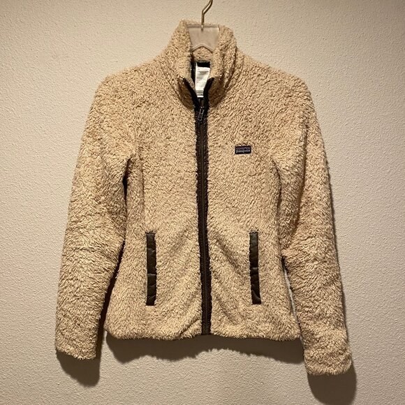 Patagonia Jackets & Blazers - Patagonia Women’s XS Fuzzy‎ Fleece Teddy Jacket Full Zip Beige Sherpa Coat